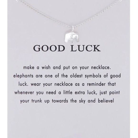 💎2 for $15💎 Elephant Good Luck Mantra Necklace - Picture 1 of 3